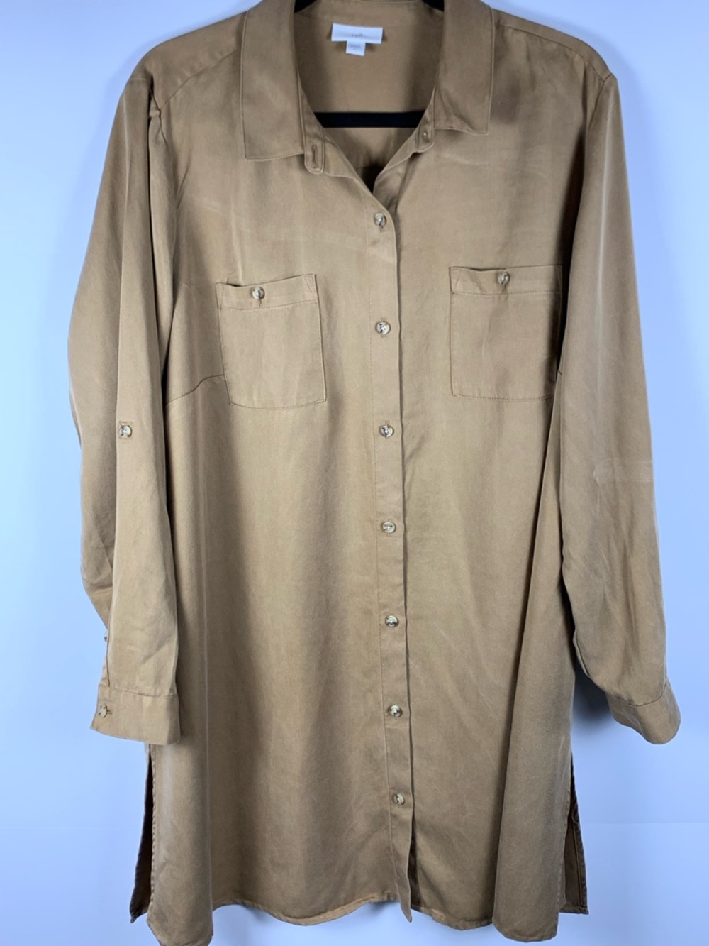 J Jill Tunic Top Women XL Linen Cotton Boho Lagenlook